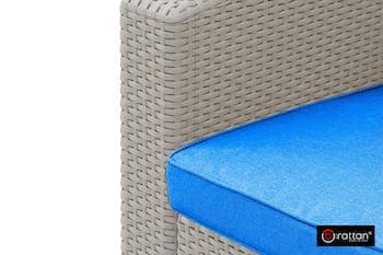 Комплект мебели RATTAN Premium 5 серый синие подушки