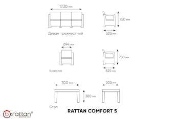 Комплект мебели RATTAN Comfort 5